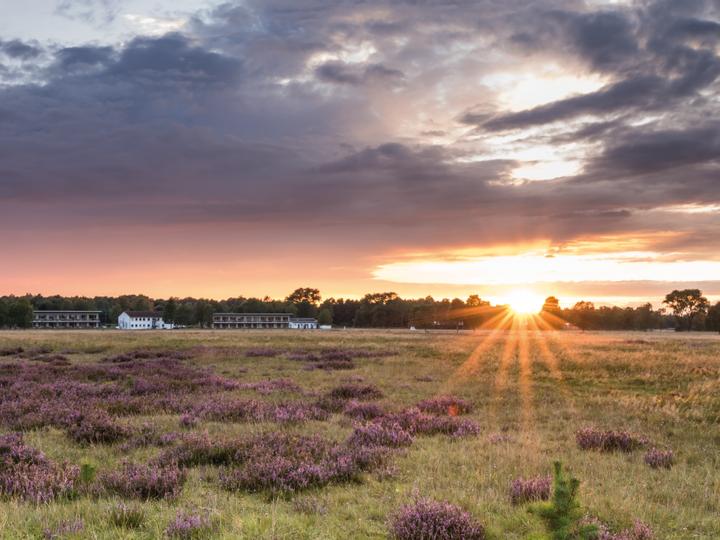 Sonnenuntergang im Camp